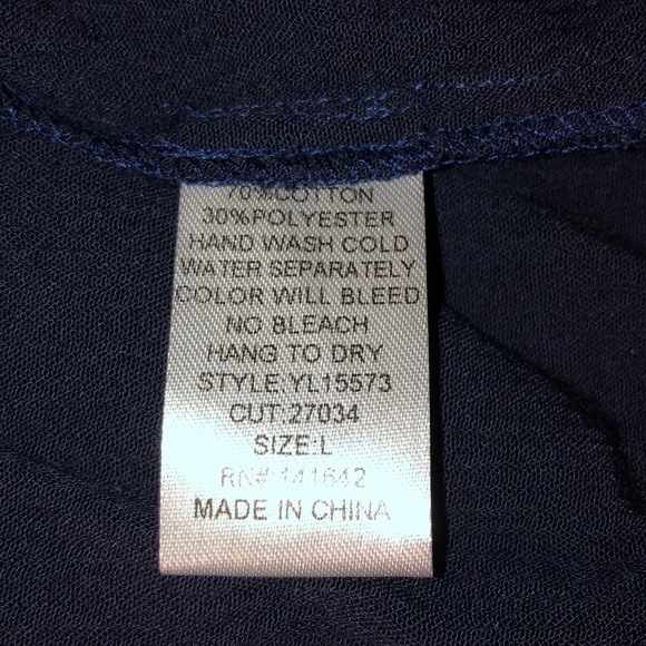 Ya Los Angeles Blue Top L - Picture 6 of 6